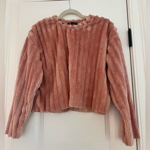 Zara fluffy blush pink sweater